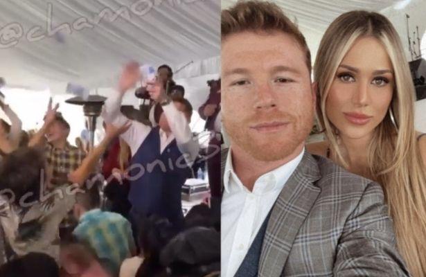 Canelo Álvarez se lució como padrino y aventó el bolo en billetes de 500 pesos