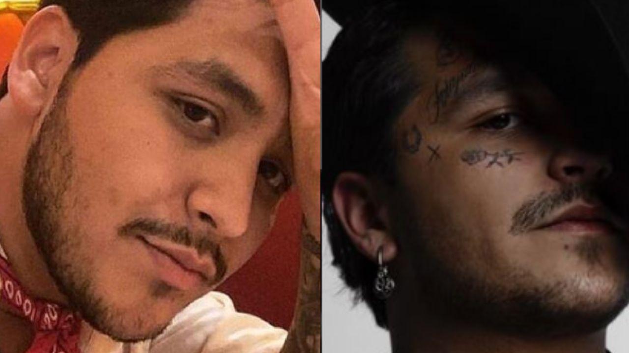 ¡Una raya más al tigre! Christian Nodal se vuelve a tatuar la cara